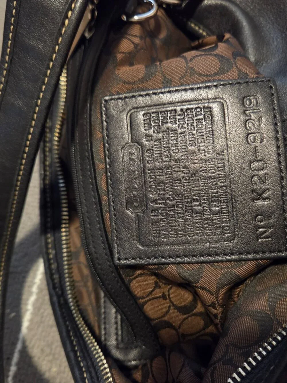 Coach black hobo bag